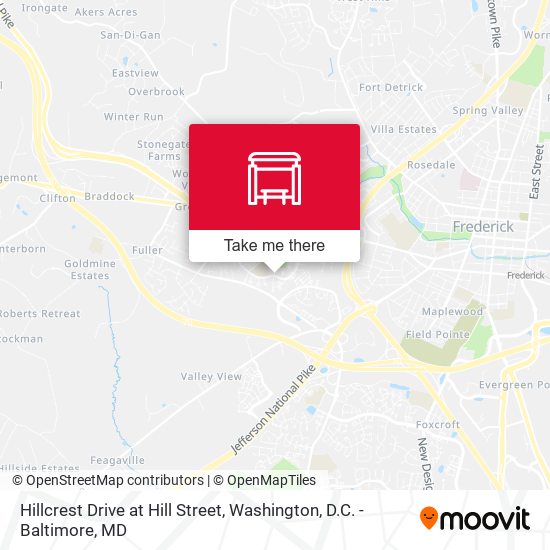 Hillcrest Drive at Hill Street map