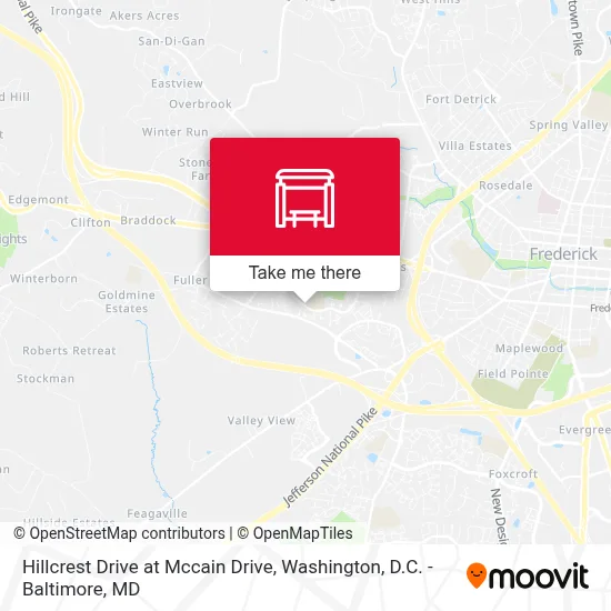 Hillcrest Drive at Mccain Drive map