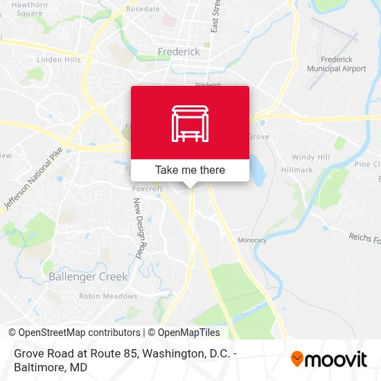 Grove Road at Route 85 map