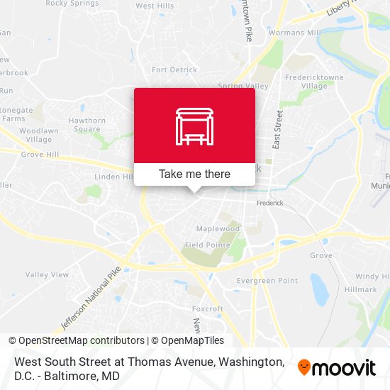 West South Street at Thomas Avenue map