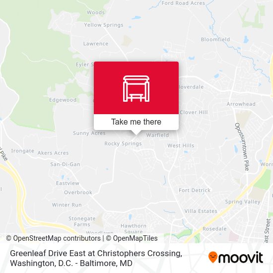 Greenleaf Drive East at Christophers Crossing map