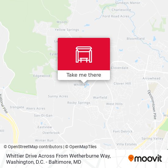 Mapa de Whittier Drive Across From Wetherburne Way