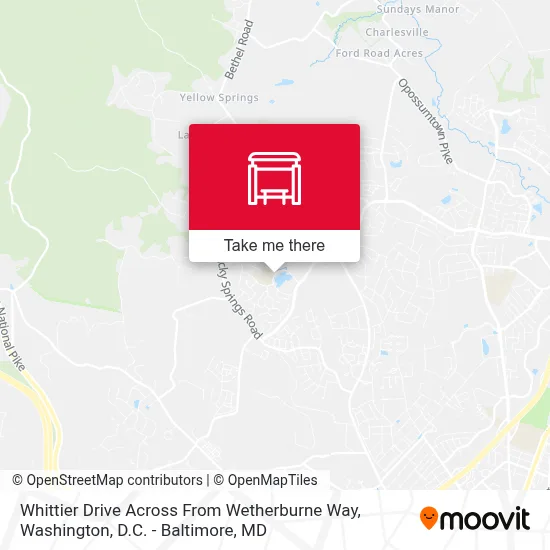 Whittier Drive Across From Wetherburne Way map
