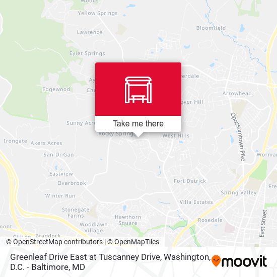 Greenleaf Drive East at Tuscanney Drive map