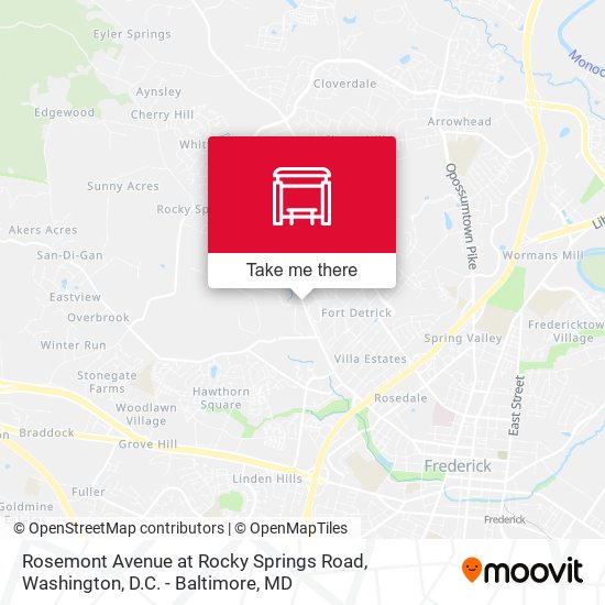 Rosemont Avenue at Rocky Springs Road map