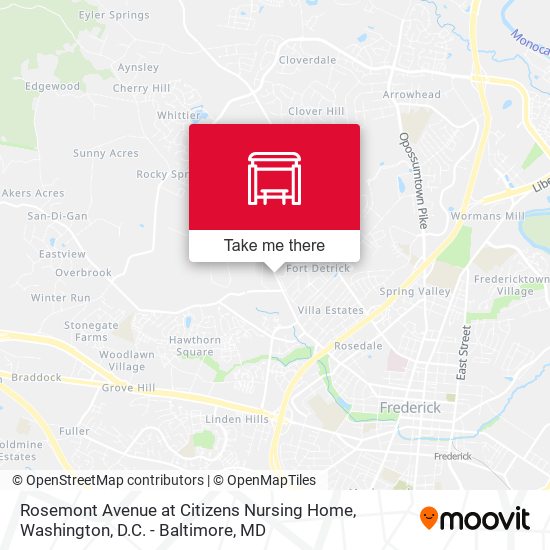 Rosemont Avenue at Citizens Nursing Home map