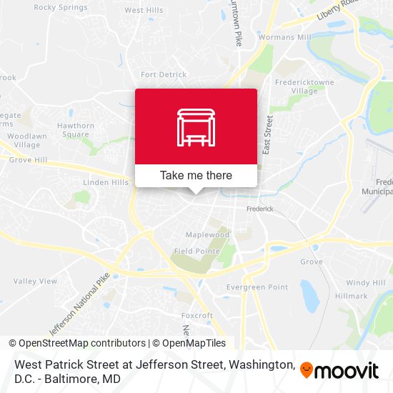 West Patrick Street at Jefferson Street map