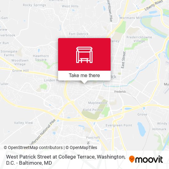 West Patrick Street at College Terrace map