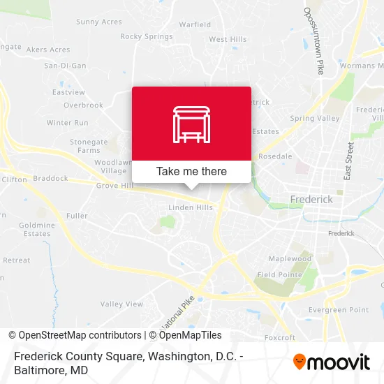 Frederick County Square map