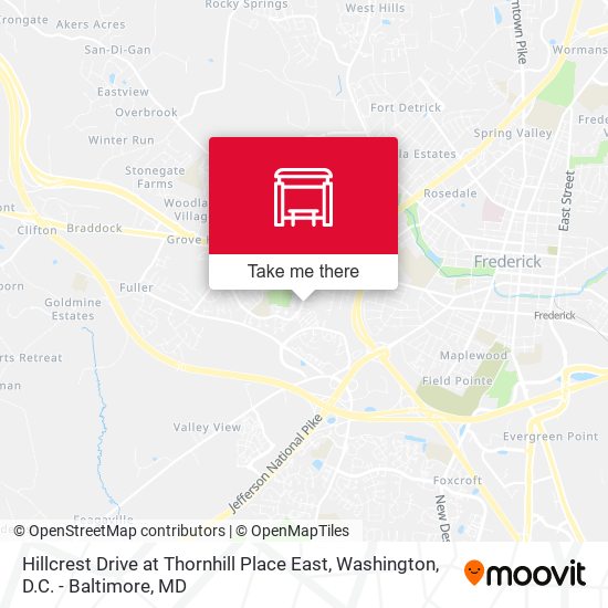 Hillcrest Drive at Thornhill Place East map