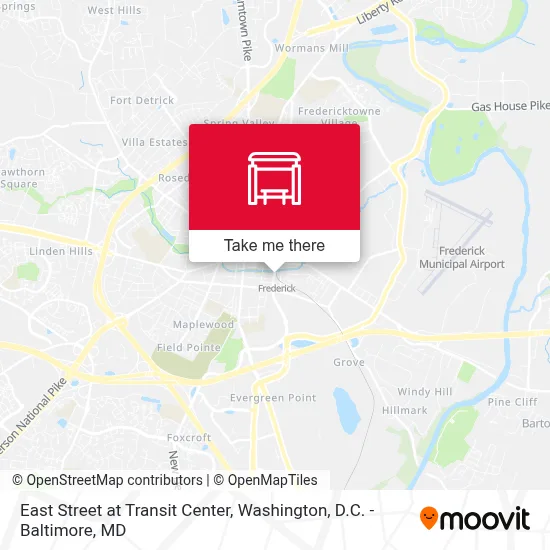 East Street at Transit Center map
