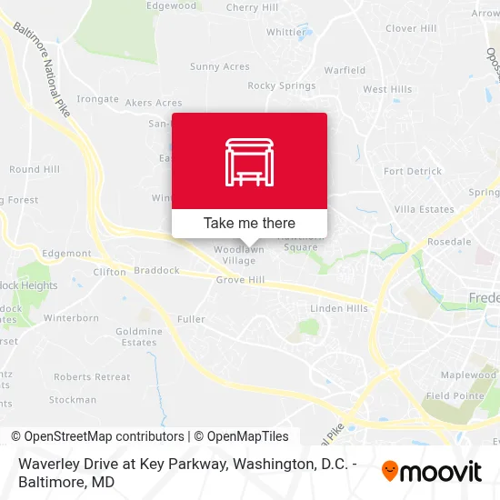 Waverley Drive at Key Parkway map