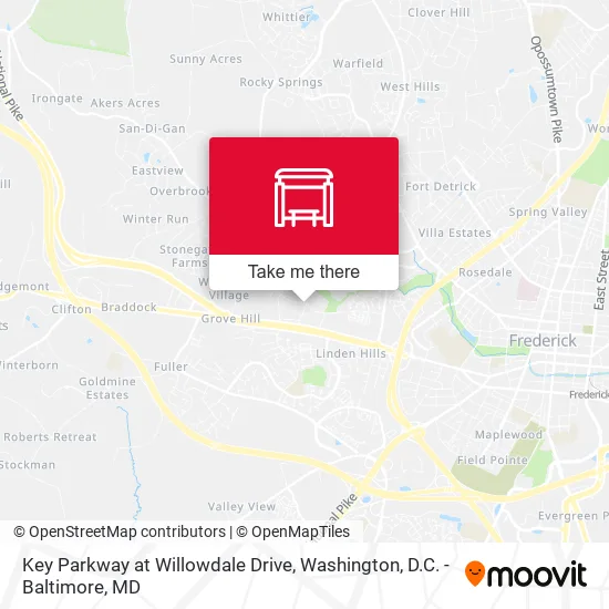 Key Parkway at Willowdale Drive map