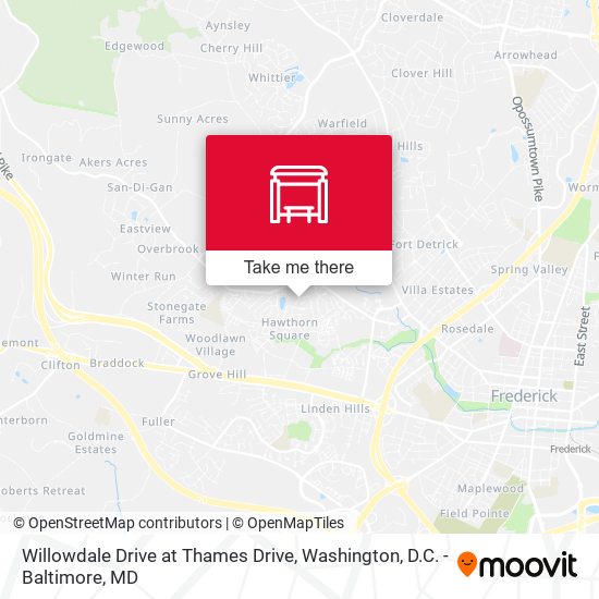 Willowdale Drive at Thames Drive map