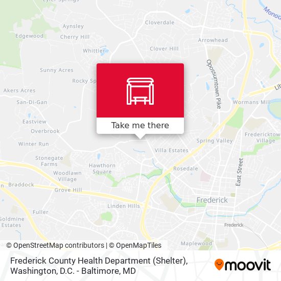 Frederick County Health Department (Shelter) map