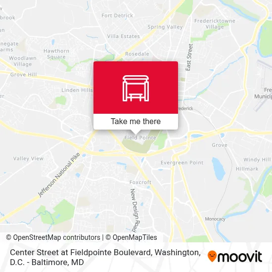 Center Street at Fieldpointe Boulevard map