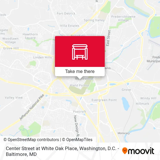 Center Street at White Oak Place map