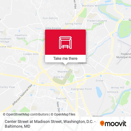 Center Street at Madison Street map