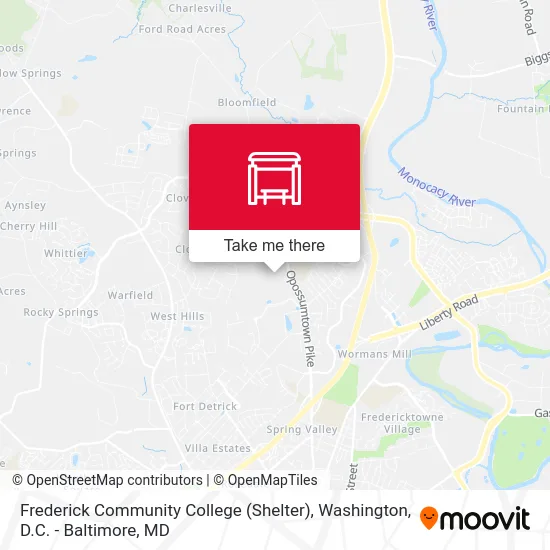 Frederick Community College (Shelter) map