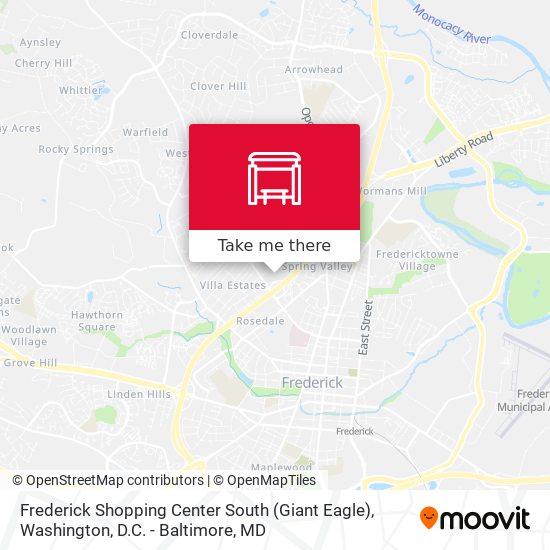 Frederick Shopping Center South (Giant Eagle) map