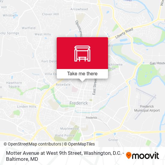 Motter Avenue at West 9th Street map