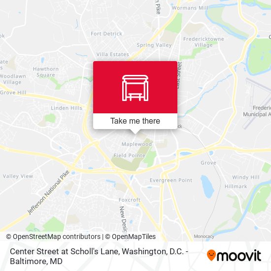 Center Street at Scholl's Lane map