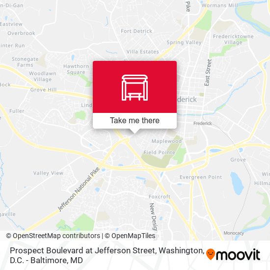 Prospect Boulevard at Jefferson Street map