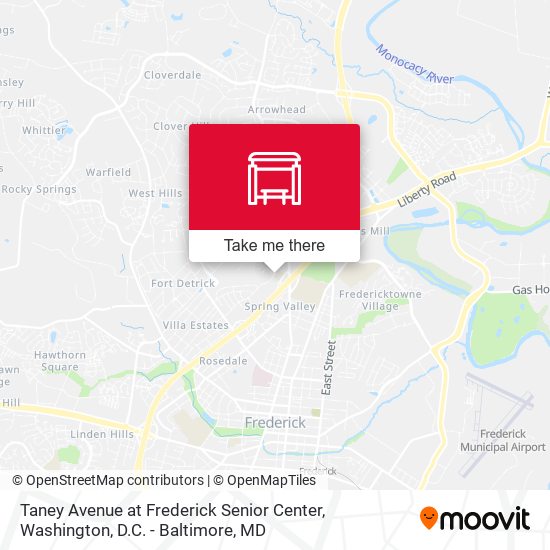 Mapa de Taney Avenue at Frederick Senior Center