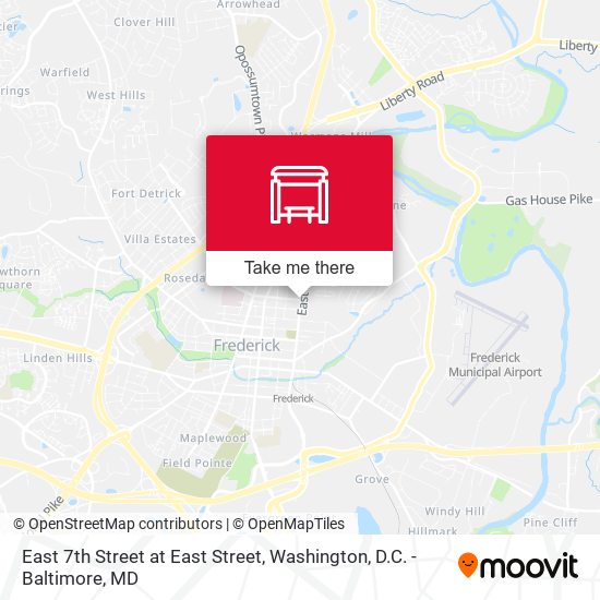 East 7th Street at East Street map
