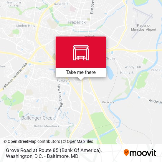 Grove Road at Route 85 (Bank Of America) map