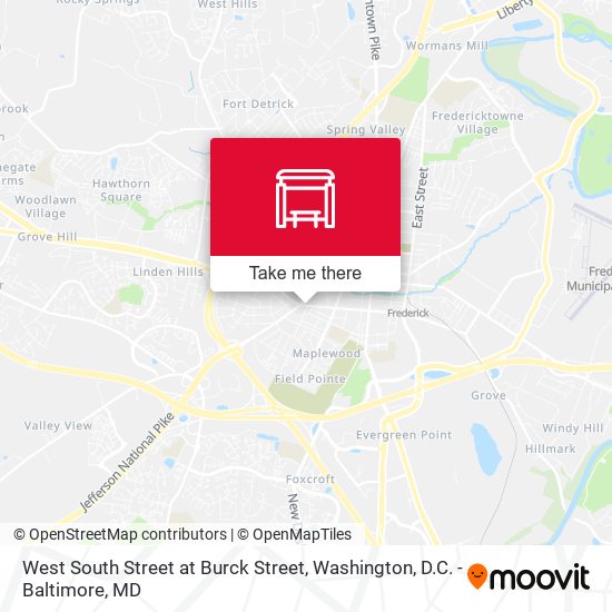 West South Street at Burck Street map