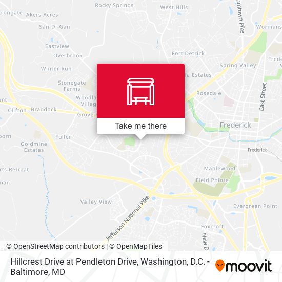 Mapa de Hillcrest Drive at Pendleton Drive