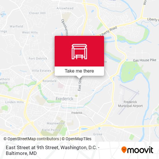 East Street at 9th Street map