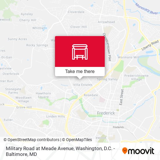 Military Road at Meade Avenue map