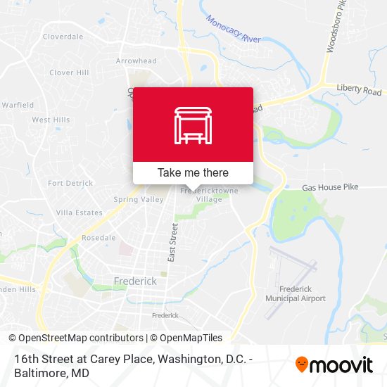 16th Street at Carey Place map