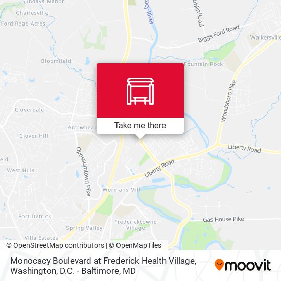 Monocacy Boulevard at Frederick Health Village map