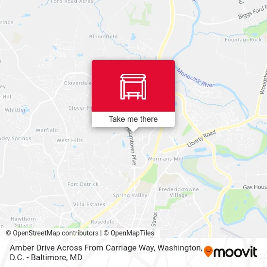 Amber Drive Across From Carriage Way map