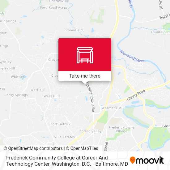 Frederick Community College at Career And Technology Center map