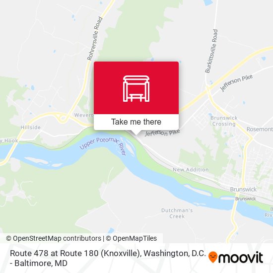 Route 478 at Route 180 (Knoxville) map