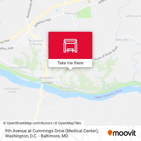 9th Avenue at Cummings Drive (Medical Center) map
