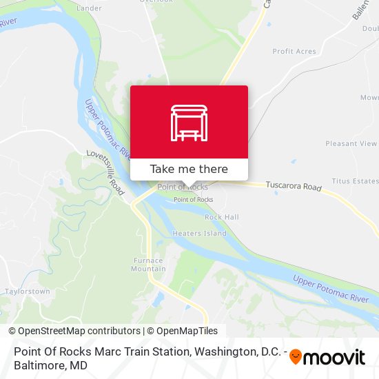 Point Of Rocks Marc Train Station map