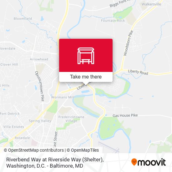 Mapa de Riverbend Way at Riverside Way (Shelter)