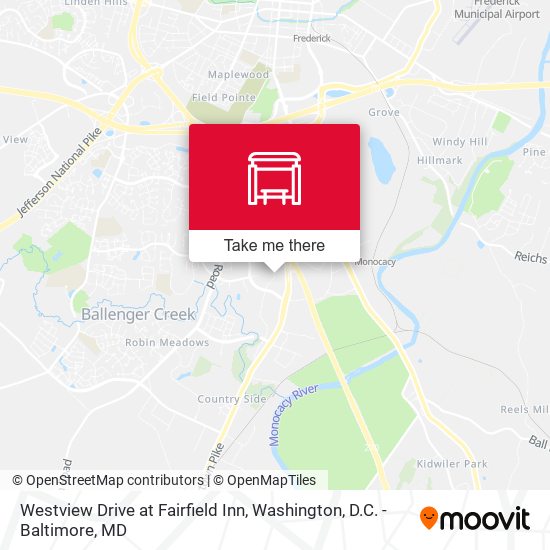 Westview Drive at Fairfield Inn map