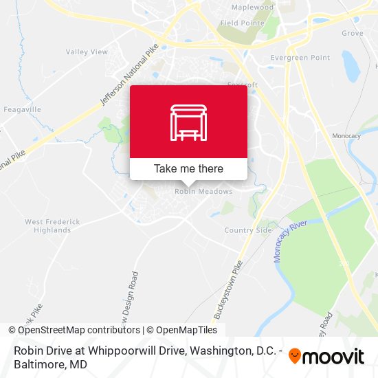 Robin Drive at Whippoorwill Drive map
