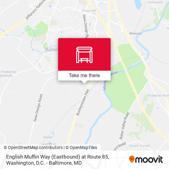 English Muffin Way (Eastbound) at Route 85 map