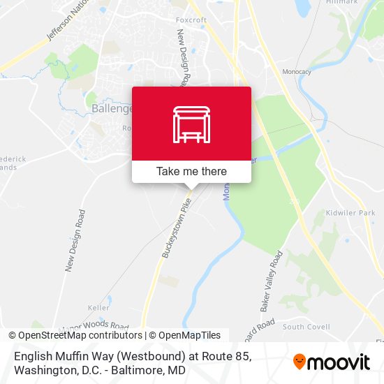 Mapa de English Muffin Way (Westbound) at Route 85