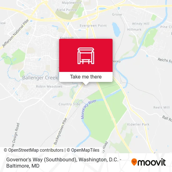 Governor's Way (Southbound) map