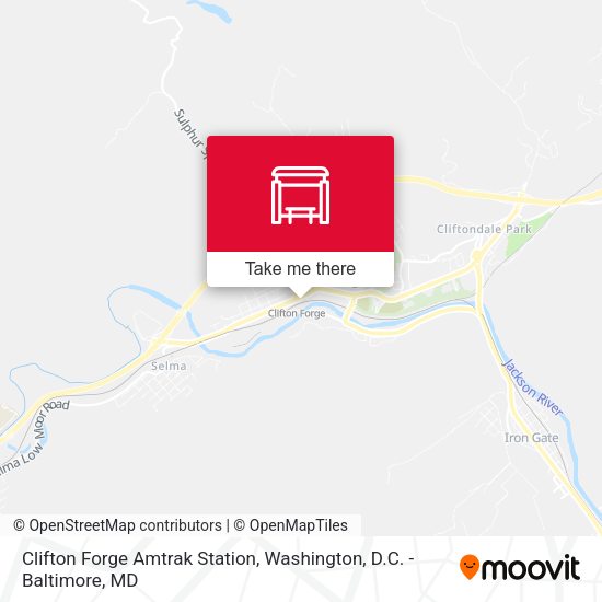 Clifton Forge Amtrak Station map
