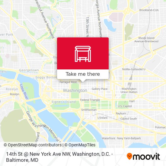 Mapa de 14th St @ New York Ave NW