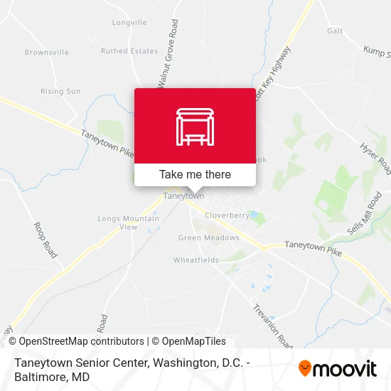 Taneytown Senior Center map